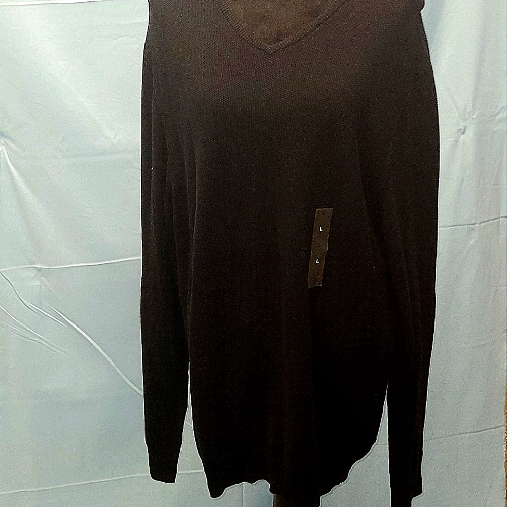Tasso Elba sweater Size Large Sharp Black
